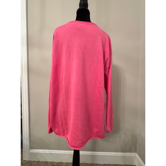 Belle Beach Pink Palm Tree Summer Sweater Pink NWOT - M - Picture 6 of 6